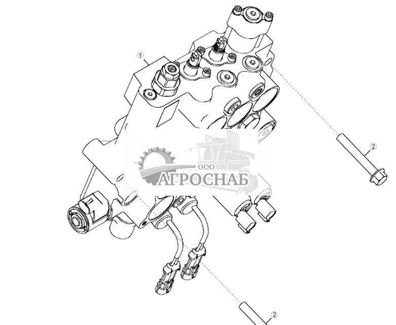 Клапан управления погрузчиком, только ручное управление - ST2539 190.jpg